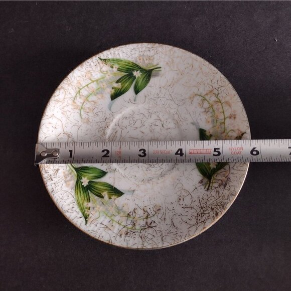 Vintage Relco Japan Porcelain Lily Of The Valley Floral Teacup & Saucer White - Picture 12 of 12